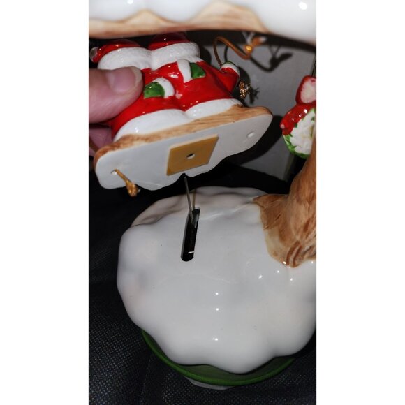 Ron Gordon Designs Inc. White Christmas Ceramic Santa & Mrs. Claus Swing Figurin - Picture 9 of 11